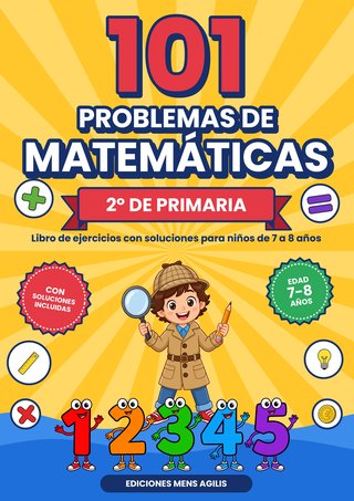 Portada de 101 Problemas de Matemáticas 2º de Primaria