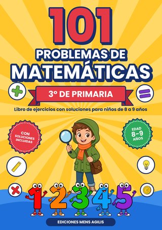 Portada de 101 Problemas de Matemáticas 3º de Primaria