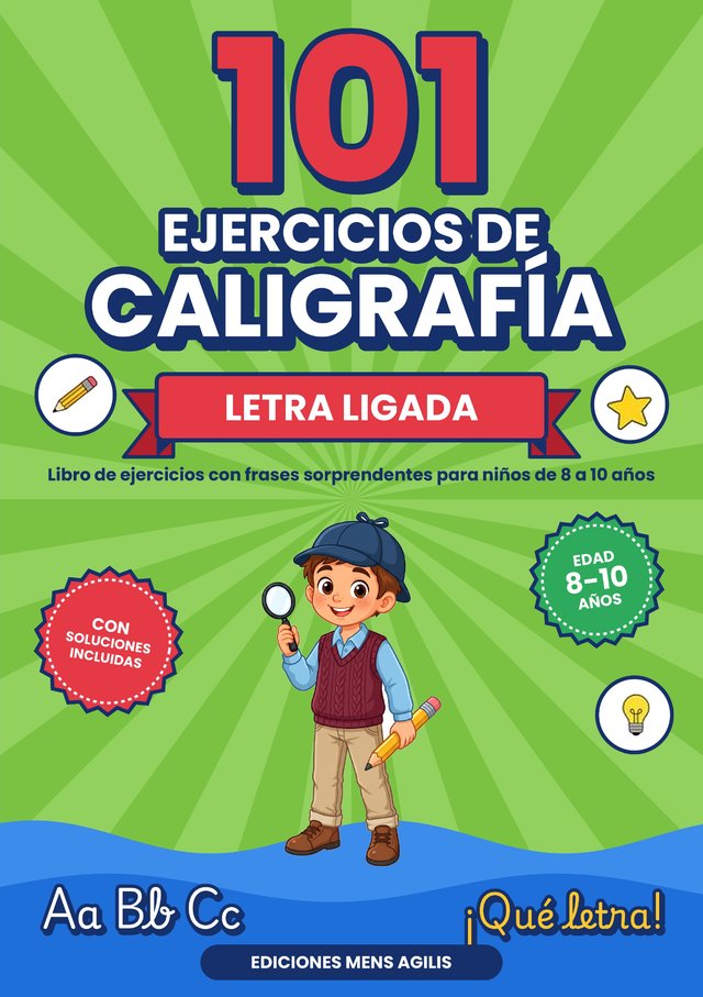 Portada: 101 Ejercicios de Caligrafía · Letra ligada