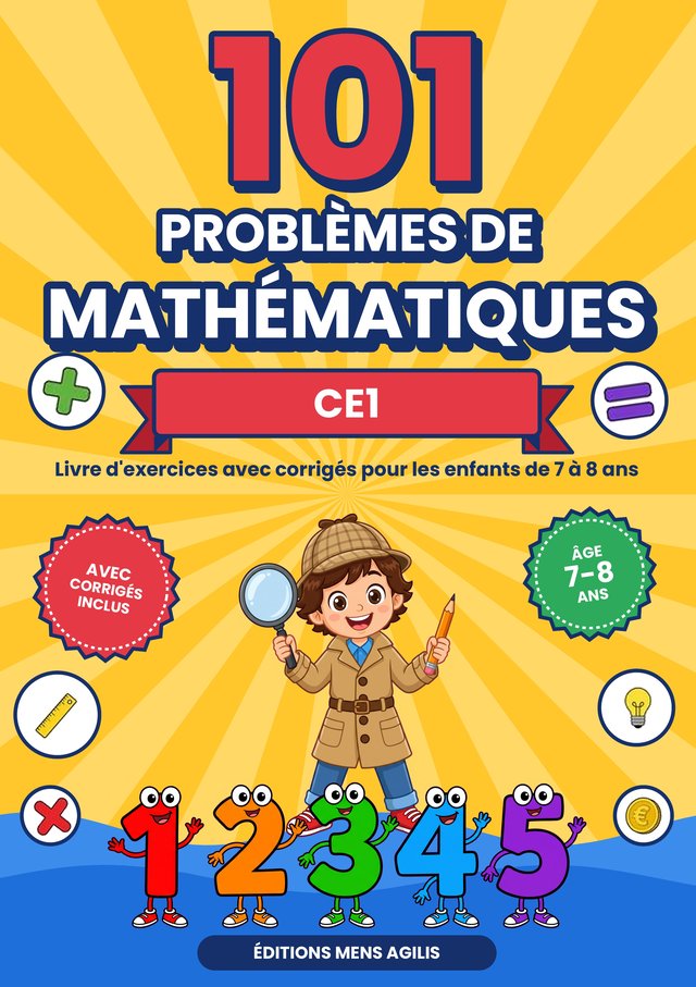 Couverture : 101 Problèmes de Mathématiques · CE1
