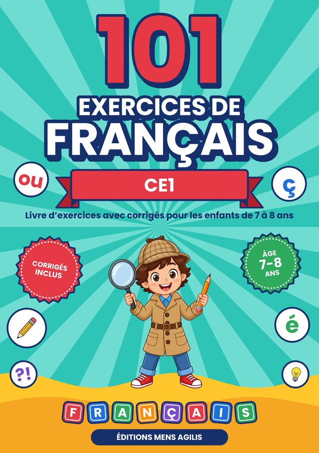 Couverture : 101 Exercices de Français · CE1