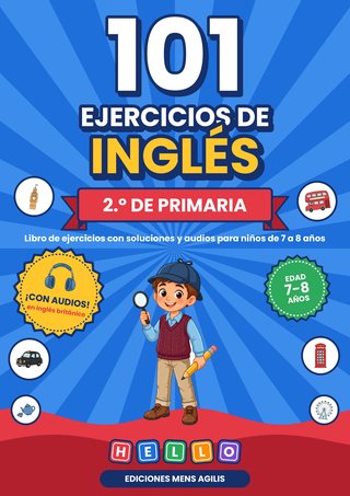 Portada de 101 Ejercicios de Inglés 2.º de Primaria