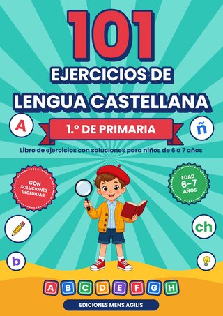 Portada de 101 Ejercicios de Lengua Castellana 1.º de Primaria