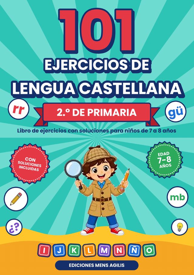 Portada: 101 Ejercicios de Lengua Castellana · 2.º de Primaria