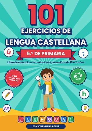 Portada de 101 Ejercicios de Lengua Castellana 5.º de Primaria