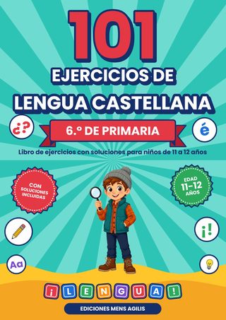 Portada de 101 Ejercicios de Lengua Castellana 6.º de Primaria