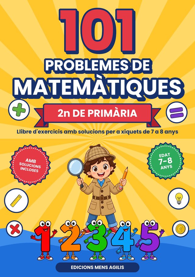 Coberta: 101 Problemes de Matemàtiques · 2n de Primària