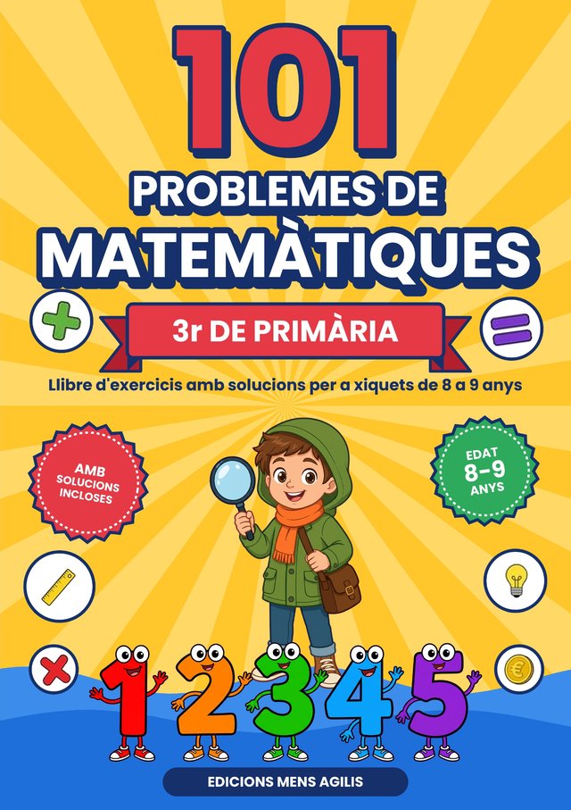 Coberta: 101 Problemes de Matemàtiques · 3r de Primària