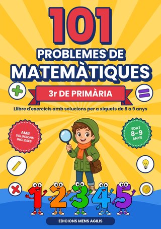 Coberta de 101 Problemes de Matemàtiques 3r de Primària