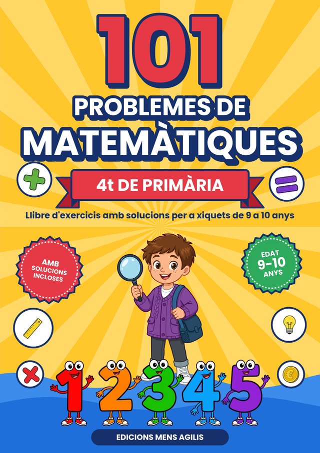 Coberta: 101 Problemes de Matemàtiques · 4t de Primària